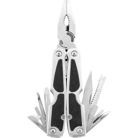 BikeMaster Rubber Handle Bright Aluminum Multi Tool BikeMaster Rubber Handle Bright Aluminum Multi Tool