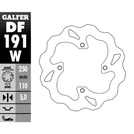 Galfer Wave Brake Rotor - Rear Galfer Wave Brake Rotor - Rear