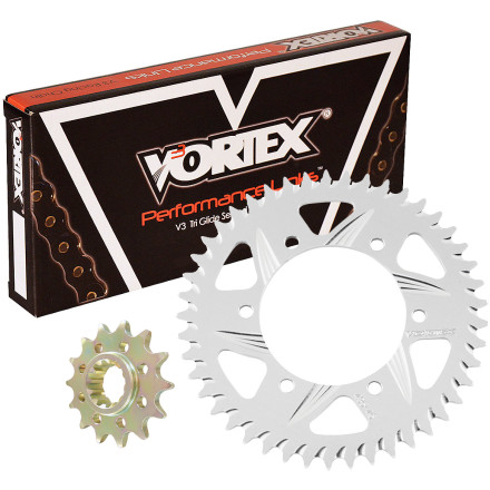Vortex Sprocket & Chain Kit 530 - Silver Vortex Sprocket & Chain Kit 530 - Silver