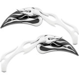 Biker's Choice Teardrop Flame Mirrors
