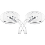 Biker's Choice Oval Mirror With Slotted Stem