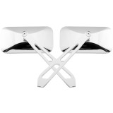 Biker's Choice Slotted Rectangular Mirror With Blade Stem