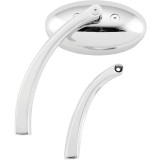 Biker's Choice Oval Girder Mirror With Curved Stem