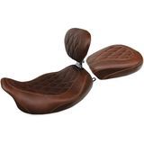 Mustang Tripper Wide Forward Solo Seat With Backrest - Diamond