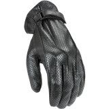 Jet Black Perforated Gloves