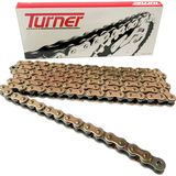Fire Power Standard Gold Motorcycle Chain – 420 Size, 120 Links For Custom Builds & Repairs