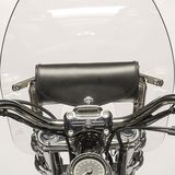 Willie Max Leather Harley Windshield Bag Motosport Black Detail