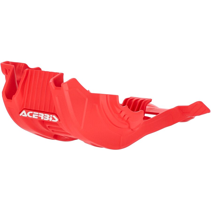Acerbis Skid Plate - Red, With Universal Linkage Guard