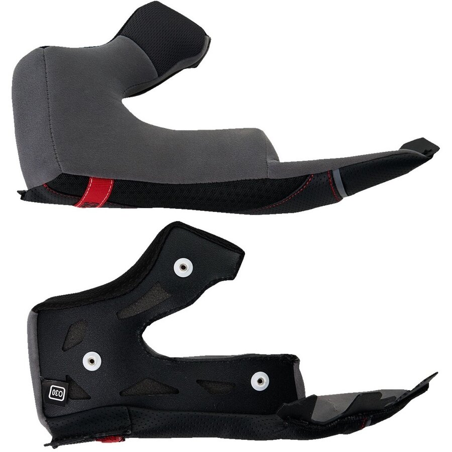 Alpinestars Alpinestars Supertech R7 Helmet Cheek Pads - Grey/Red, 25mm - $74.95 at Motosport