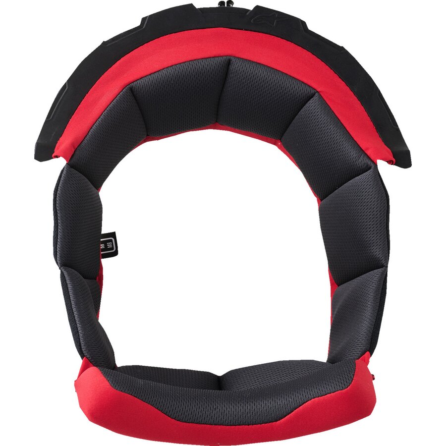 Alpinestars Alpinestars Supertech R7 Helmet Crown Pad - Grey/Red, Medium - 8mm - $49.95 at Motosport