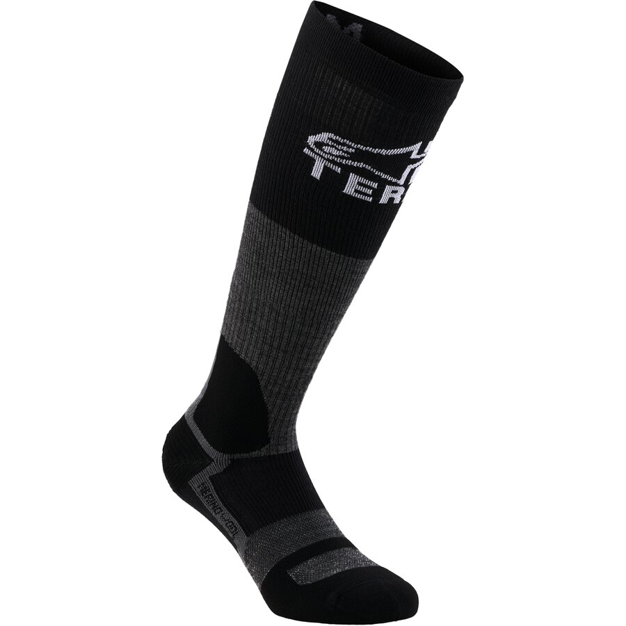 Alpinestars Alpinestars AT Merino Socks - Tar Grey/Black, Large - $44.95 at Motosport