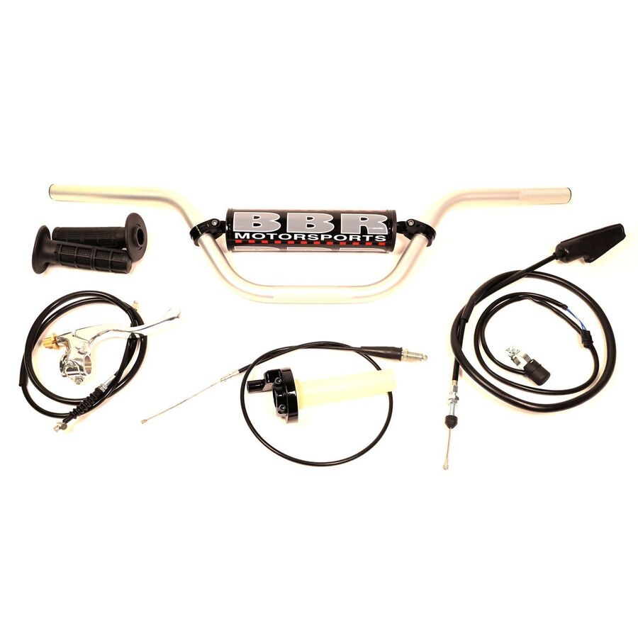 BBR Handlebar Kit - Silver, MX Bend