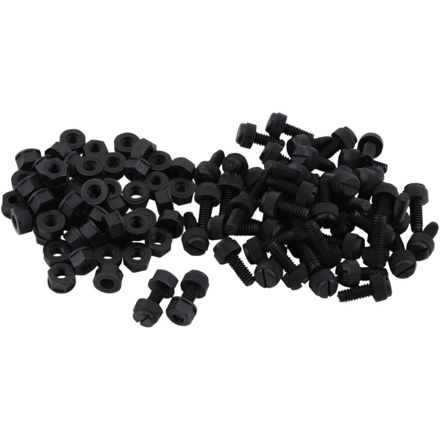 Bolt Nylon License Plate Bolts & Nuts - 50 Pack