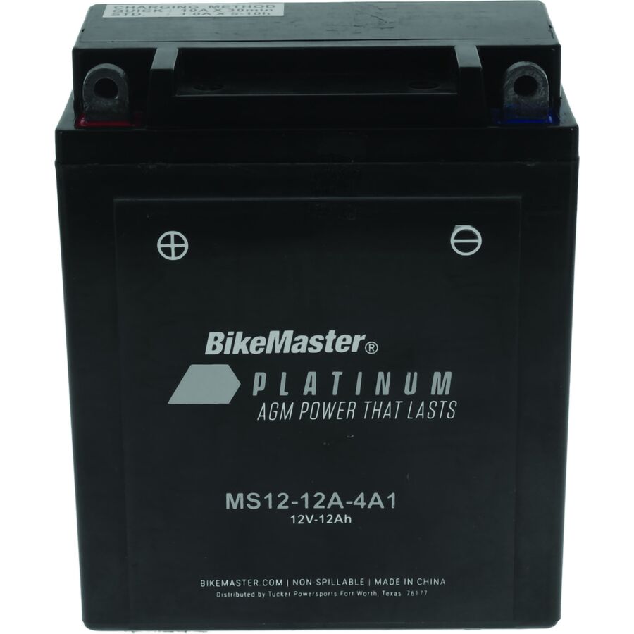 BikeMaster Platinum AGM Battery - Yuasa: YB12A-A
