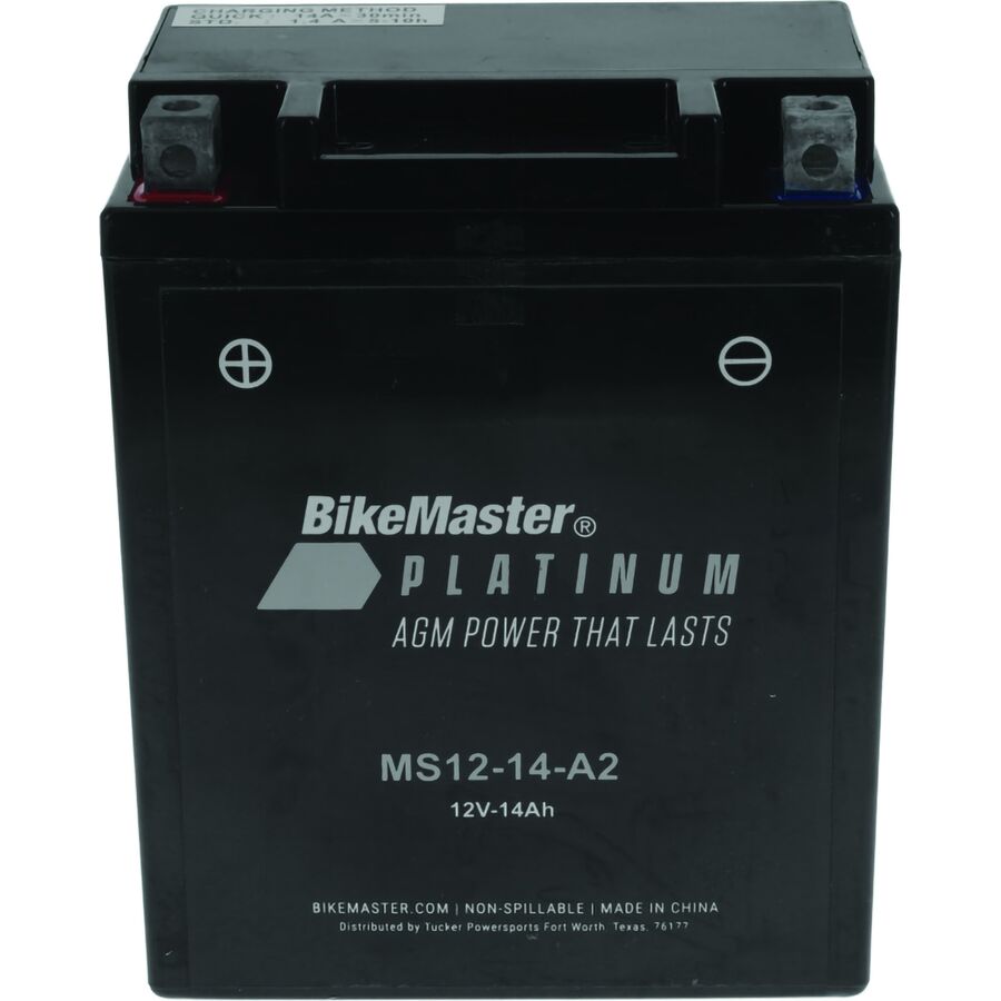 BikeMaster Platinum AGM Battery - Yuasa: YB14A-A2