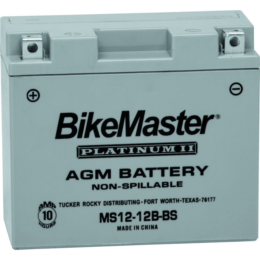 BikeMaster Platinum AGM Battery - Yuasa: YT12B-BS