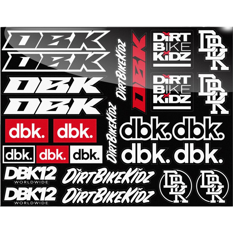 Dirt Dirt Bike Kidz Race Pack Sticker Sheet - Red, 8.5 X 11 - $14.95 at Motosport