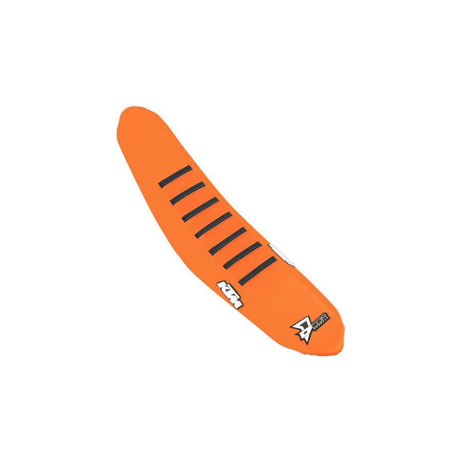  D'COR Visuals Gripper Seat Cover - KTM - Orange With Black Ribs - $55.99 at Motosport