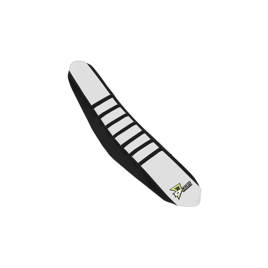  D'COR Visuals Gripper Seat Cover - Husqvarna - Black/White With Black Ribs - $55.99 at Motosport