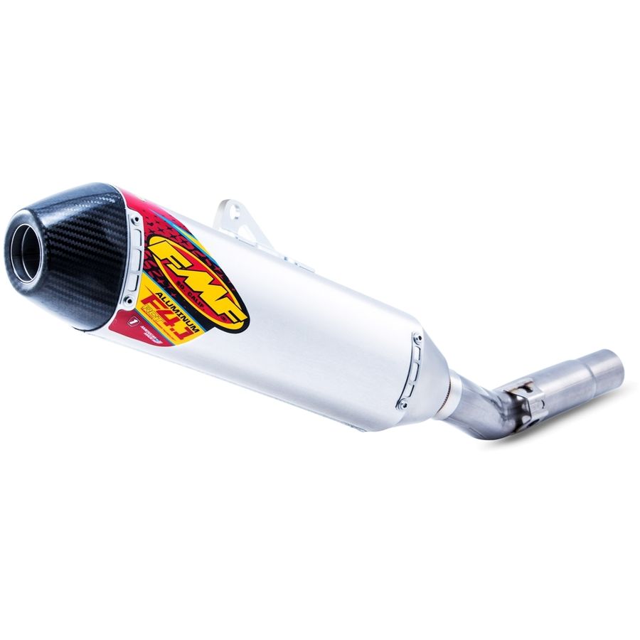 FMF Factory 4.1 RCT Slip-On Exhaust - Aluminum With Stainless Steel Mid Pipe And Carbon Fiber End Cap
