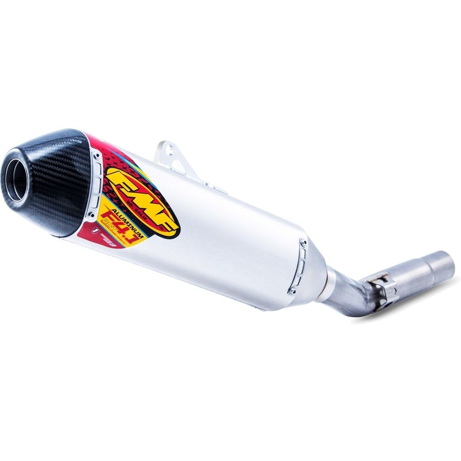 FMF Factory 4.1 RCT Slip-On Exhaust - Aluminum With Stainless Steel Mid Pipe And Carbon Fiber End Cap