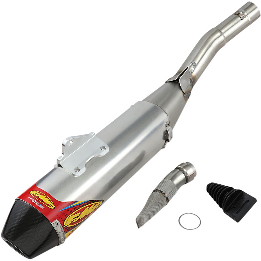 FMF Factory 4.1 RCT Slip-On Exhaust - Aluminum With Stainless Steel Mid Pipe And Carbon Fiber End Cap
