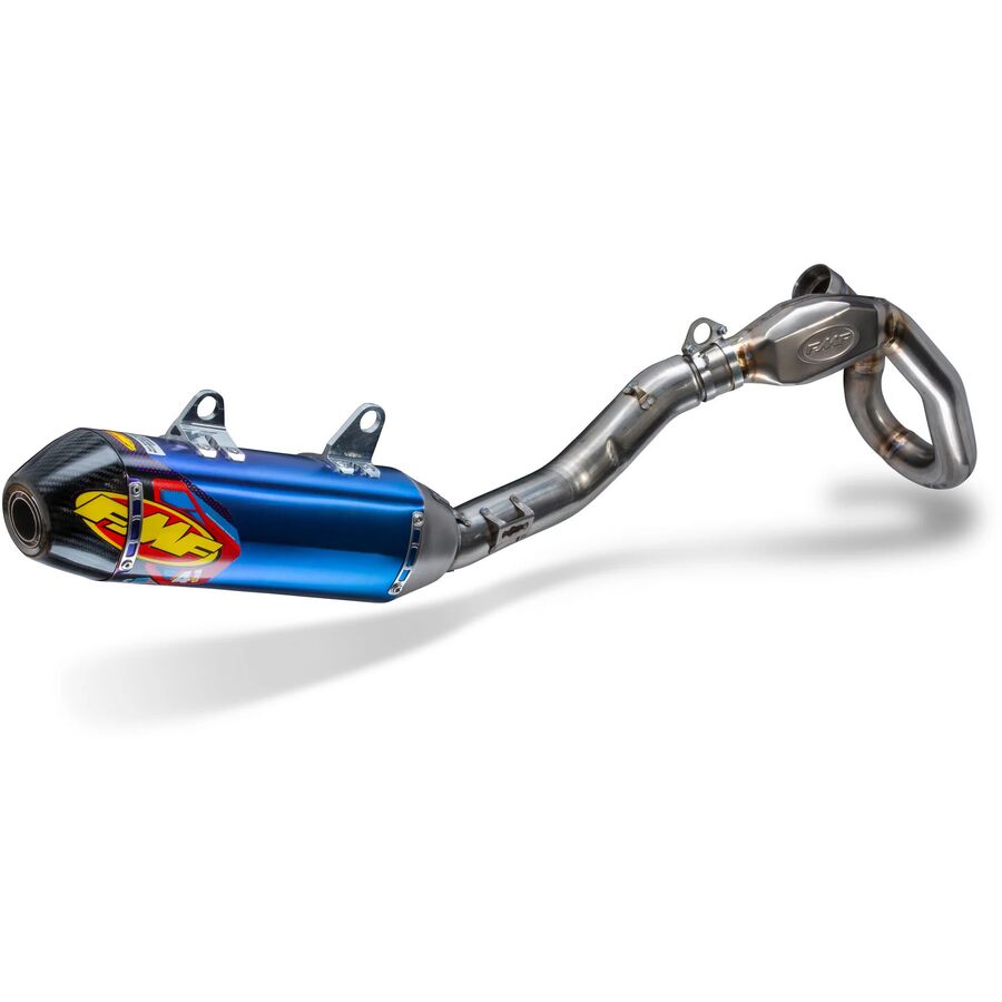 FMF FMF Factory 4.1 RCT Complete Exhaust With Titanium Megabomb - Blue Anodized Titanium With Carbon Fiber End Cap - $1124.99 at Motosport