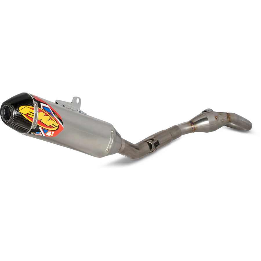 FMF Factory 4.1 RCT Complete Exhaust With Stainless Megabomb - Aluminum With Carbon Fiber End Cap