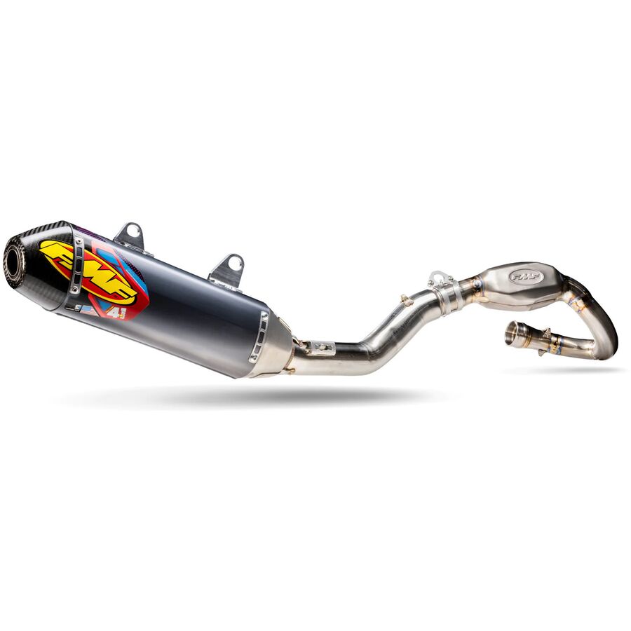 FMF Factory 4.1 RCT Complete Exhaust With Stainless Megabomb - Aluminum with Carbon Fiber End Cap