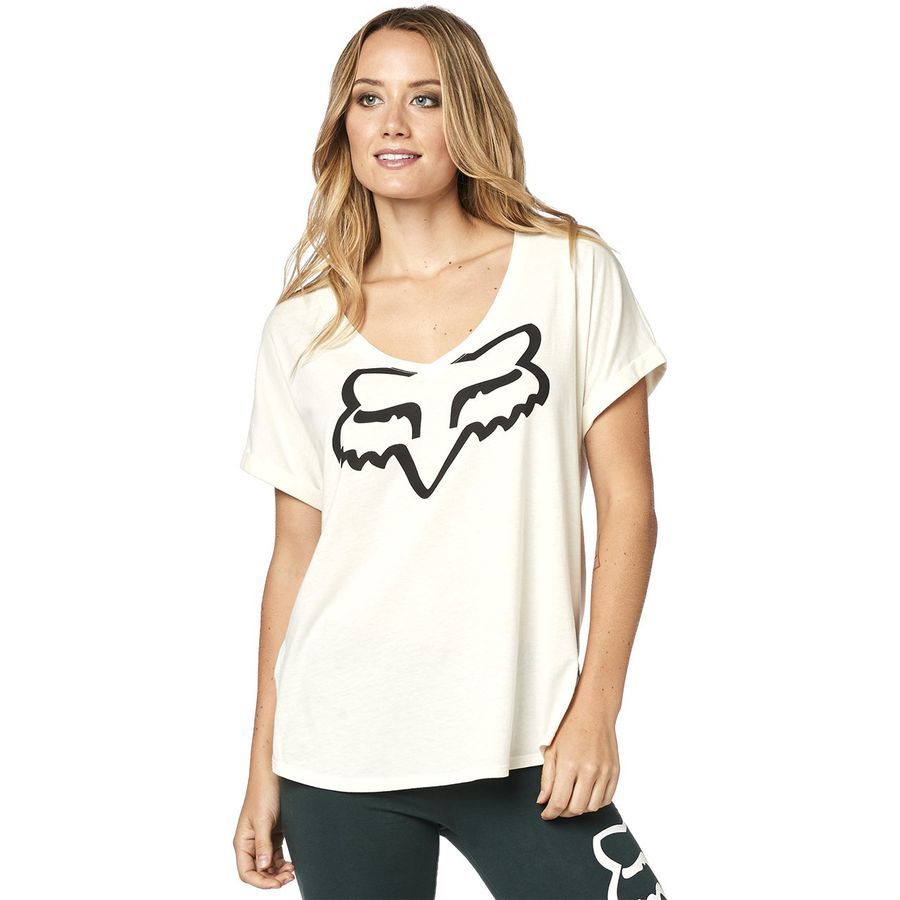 Fox Racing Lowdown Boyfriend Womens Short Sleeve T-Shirt White