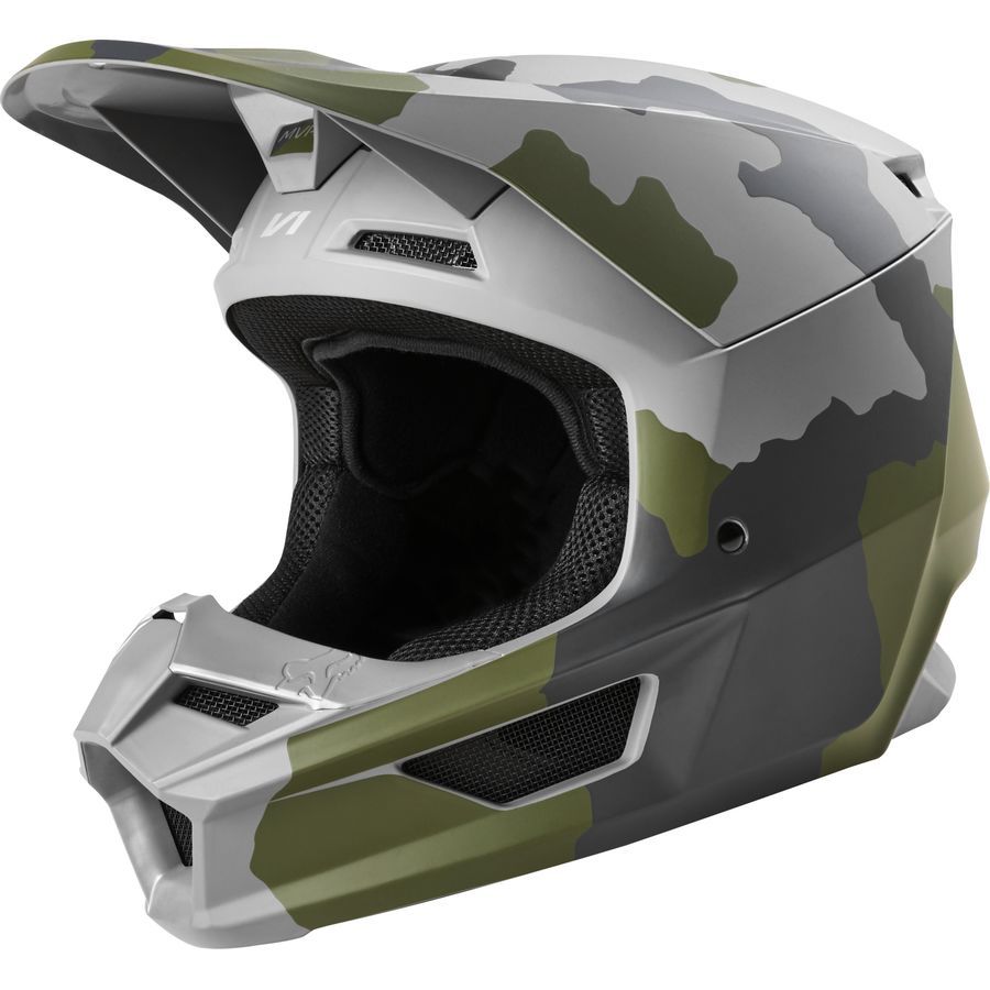 Large Black Fox Racing 2020 Youth V1 Helmet Prix