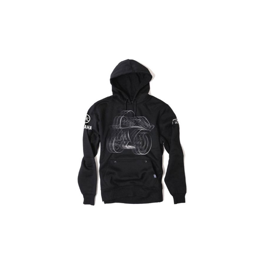 Factory Effex Yamaha R1 Black Sweatshirt Hoodie Pullover Adult Licensed NEW