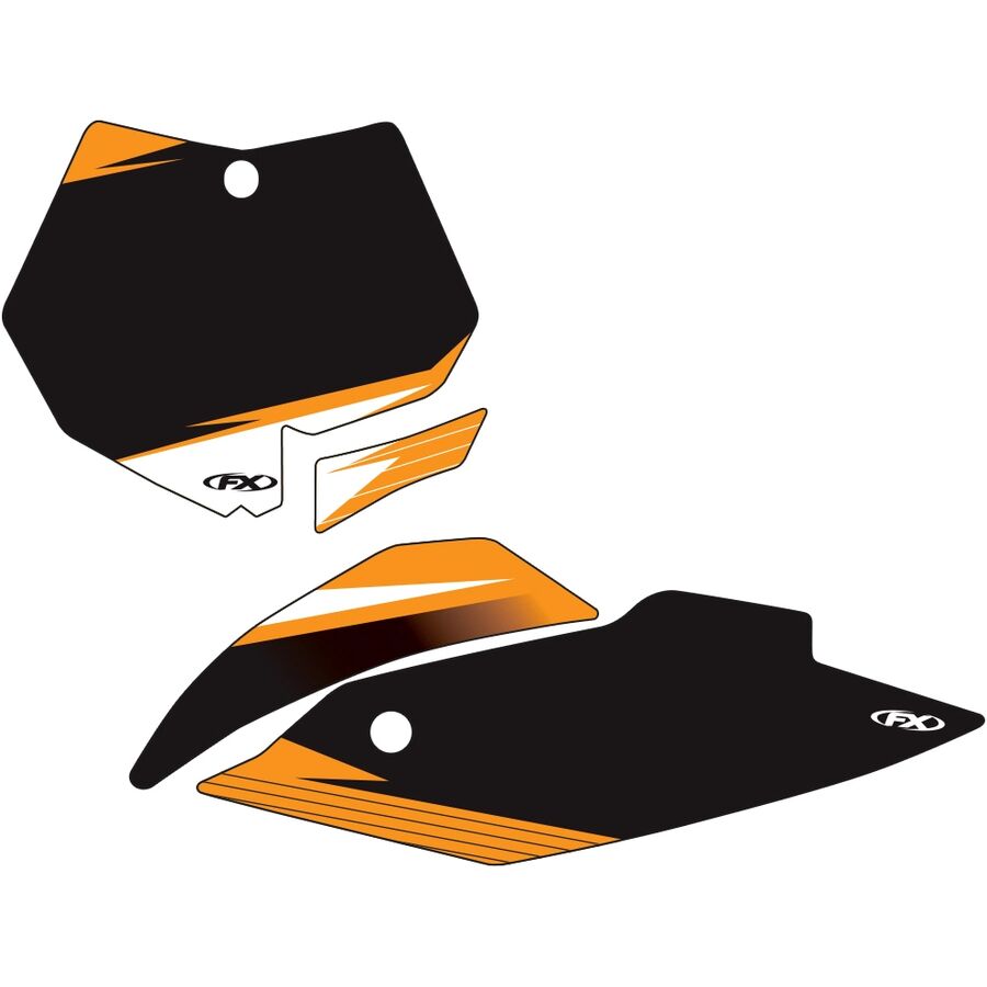Factory Effex Pre-Cut Number Plate Backgrounds - KTM - Black