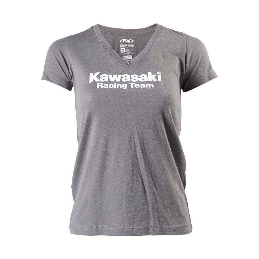 Charcoal, Large Factory Effex 18-87154 Womens Kawasaki Racing T-Shirt