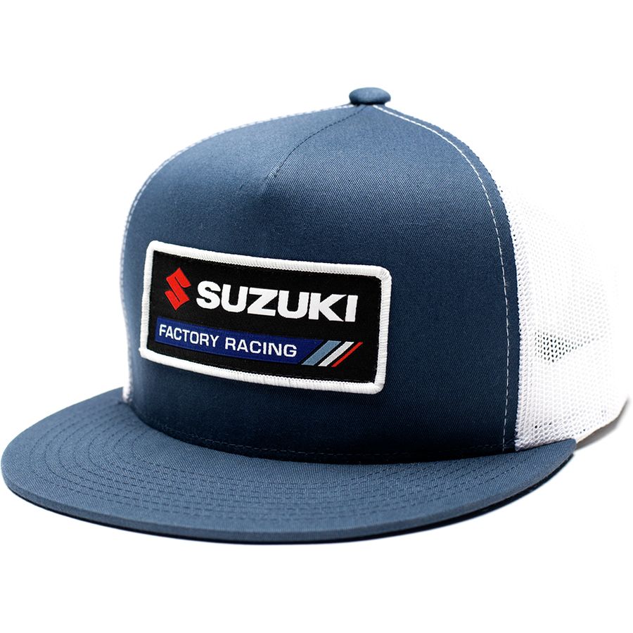 Factory Effex Factory Effex Suzuki Factory Trucker Hat - Navy/White - $26.95 at Motosport