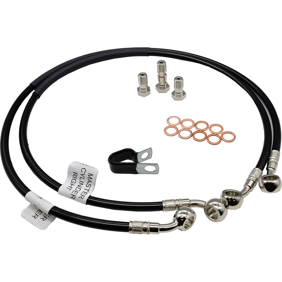GBrakes GBrakes Front Brake Line Kit - Black, 2 Line - $98.10 at Motosport