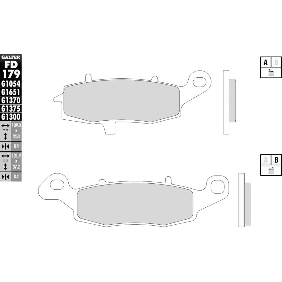 Galfer Galfer G1370 HH Brake Pads - Front Right G1370 - $40.01 at Motosport