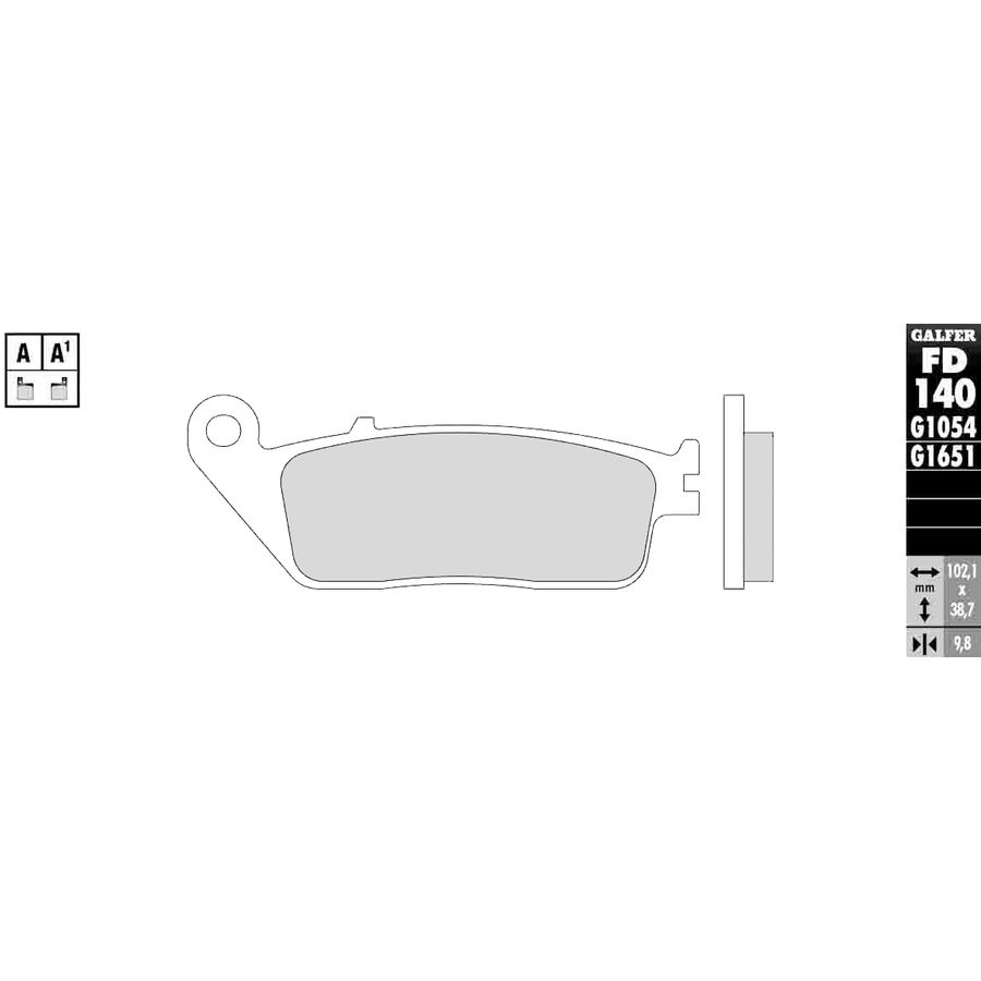 Galfer Galfer G1370 HH Brake Pads - Rear G1370 - $40.01 at Motosport