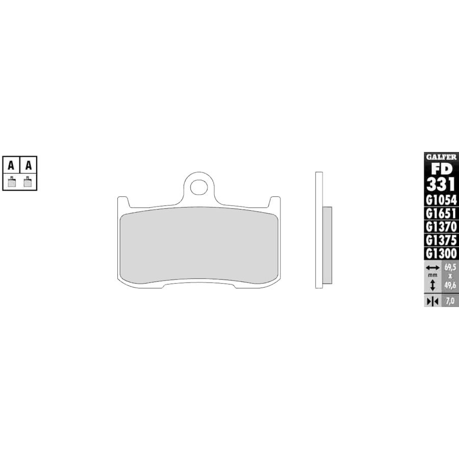 Galfer Galfer HH Sintered Ceramic Brake Pads - Front G1375 - $63.00 at Motosport