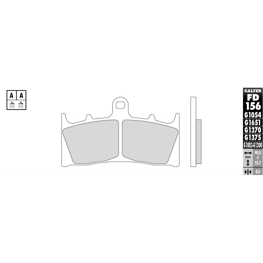 Galfer HH Sintered Ceramic Brake Pads - Front G1375