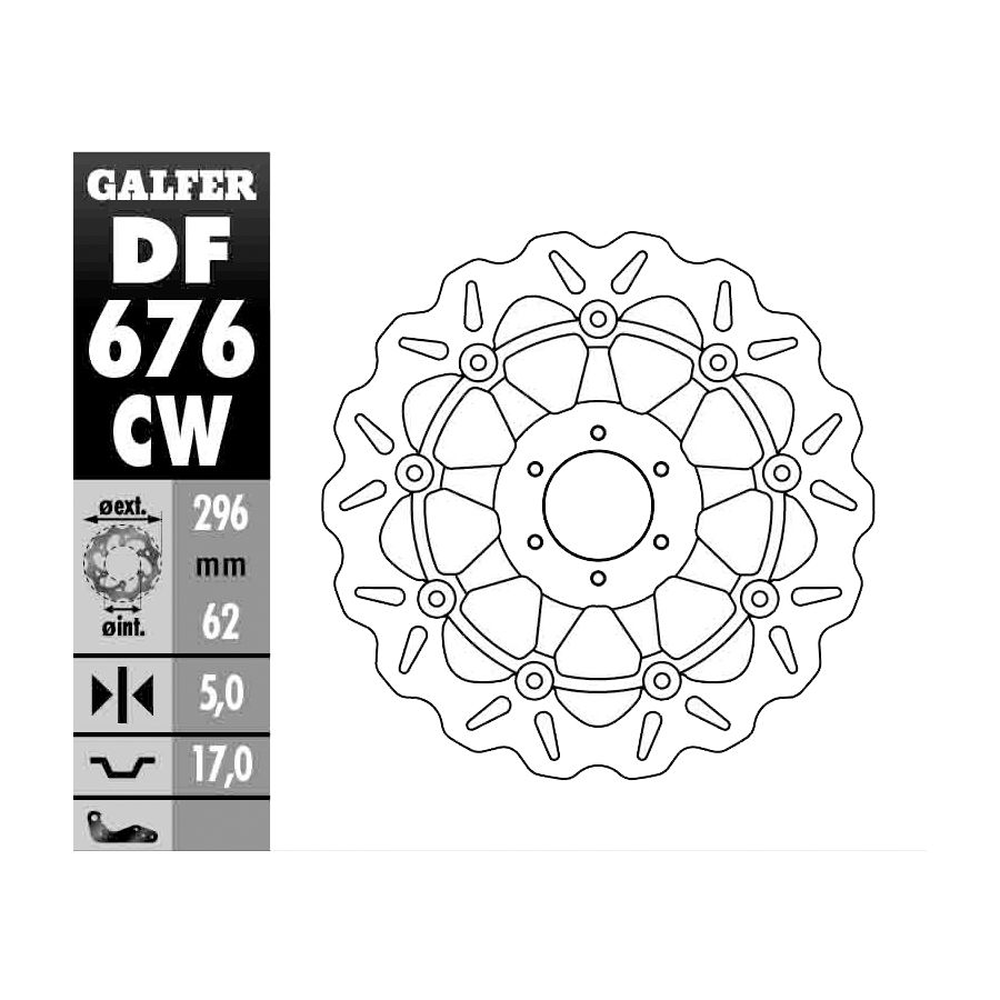Galfer Floating Brake Rotor - Front - Black, Front