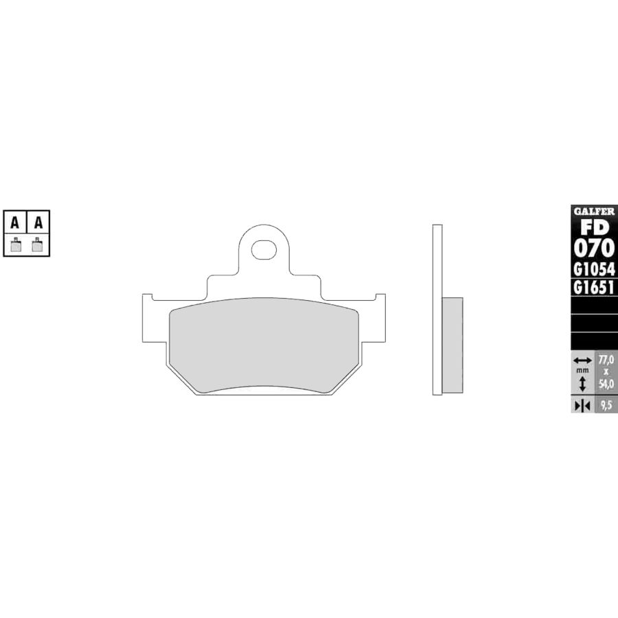 Galfer Semi-Metallic Brake Pads - Front G1054