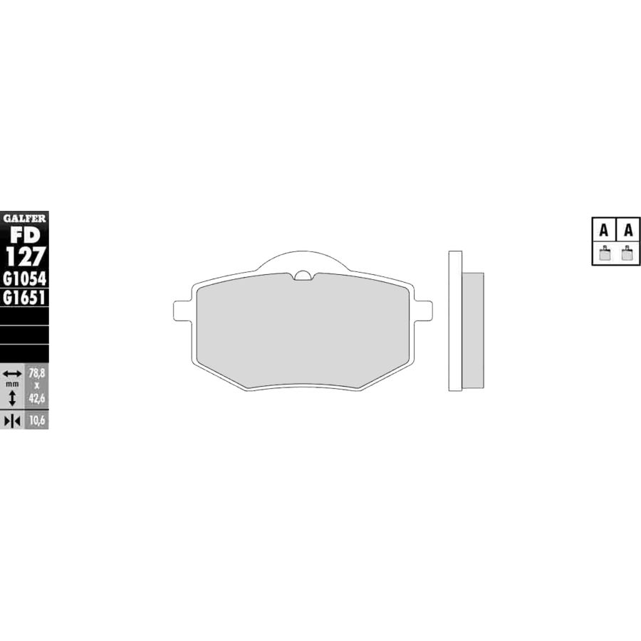 Galfer Semi-Metallic Brake Pads - Front G1054