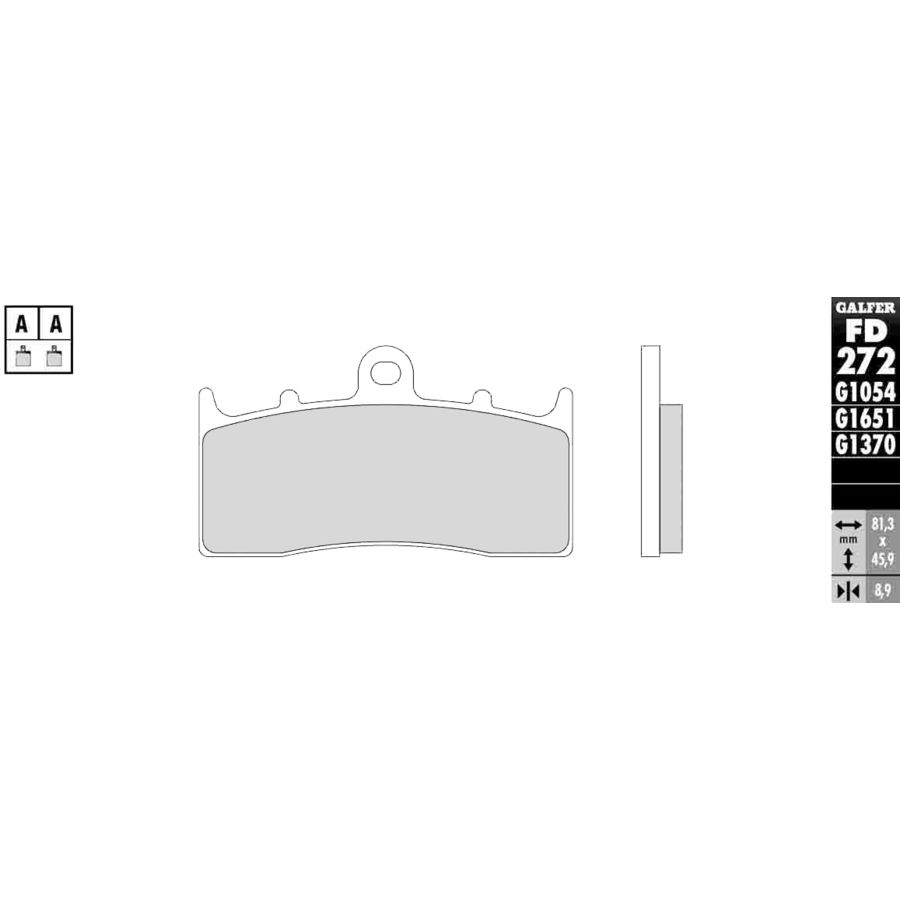 Galfer Semi-Metallic Brake Pads - Front G1054