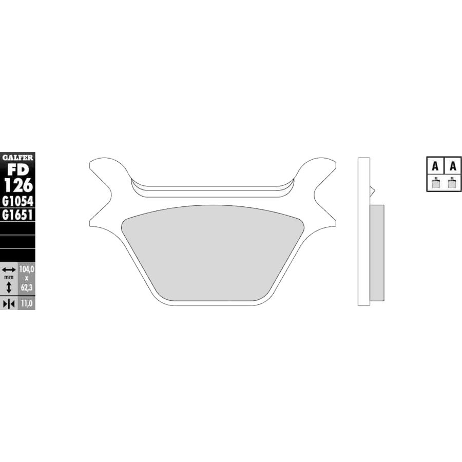 Galfer Semi-Metallic Brake Pads - Rear G1054