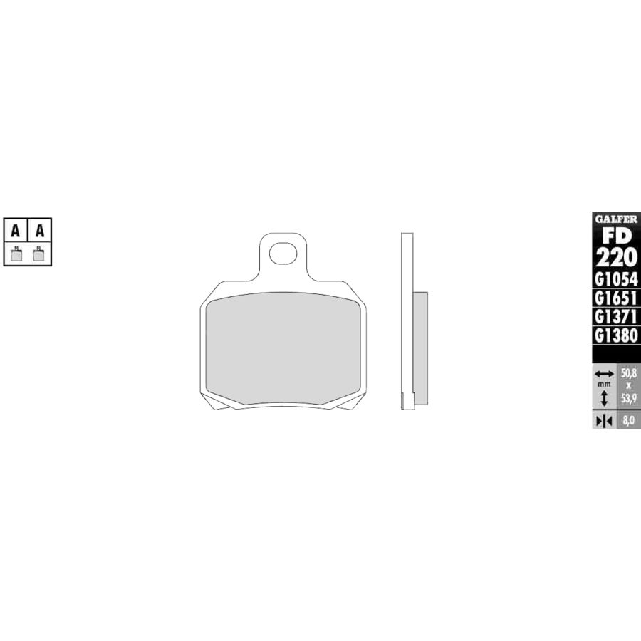 Galfer Galfer Semi-Metallic Brake Pads - Rear G1054 - $32.50 at Motosport