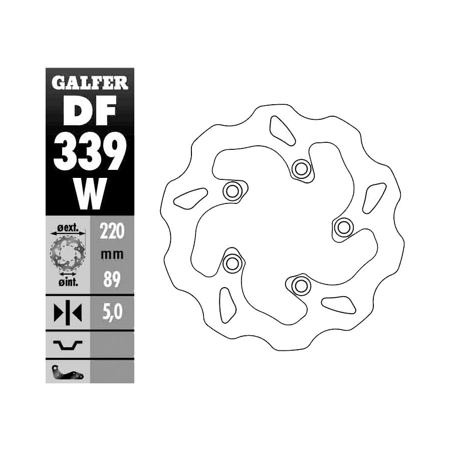 Galfer Solid Mount Brake Rotor - Rear