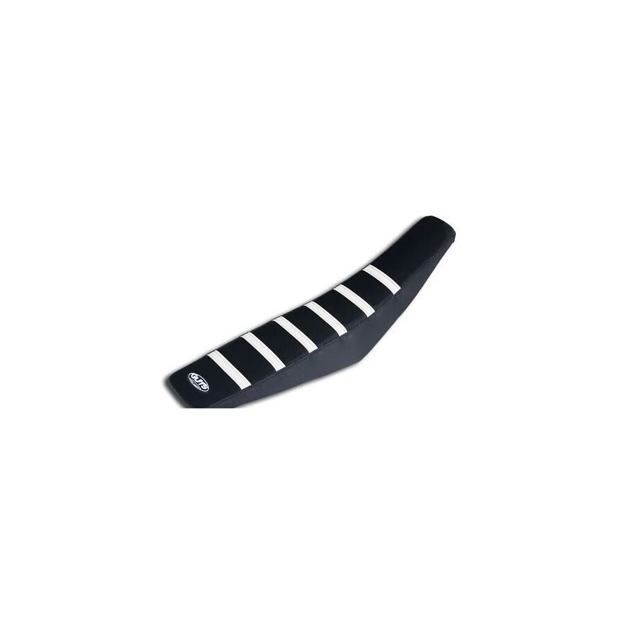 Guts Racing Guts Racing Ribbed Seat Cover - Black/Black/White, Stock - $79.99 at Motosport