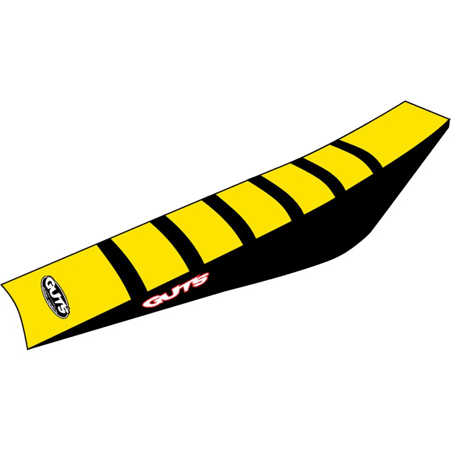 Guts Racing Guts Racing Ribbed Seat Cover - Black/Yellow/Black, Stock - $79.99 at Motosport