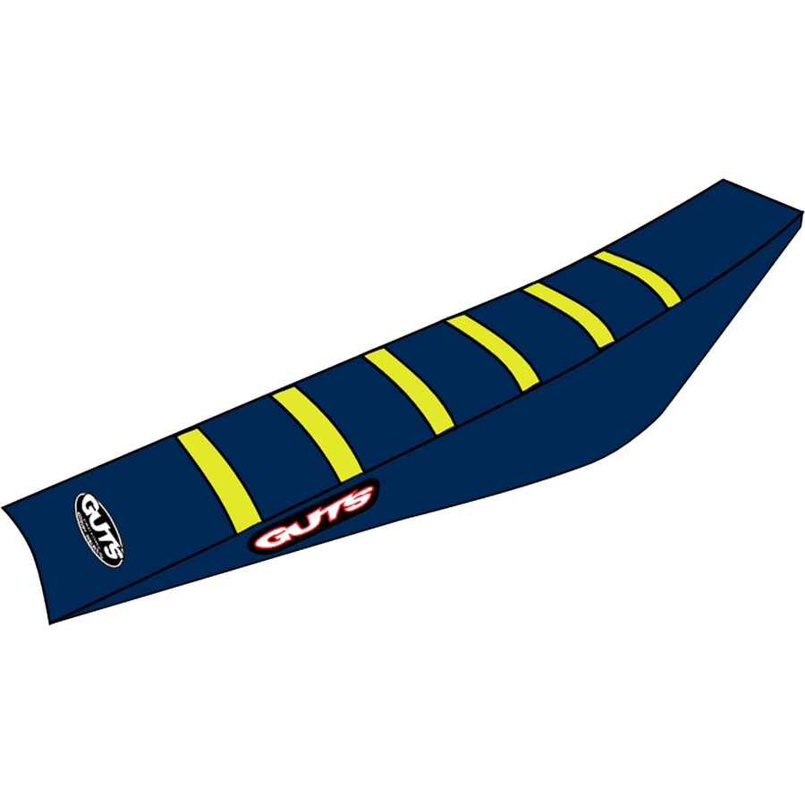 Guts Racing Guts Racing Ribbed Seat Cover - Husky Blue/Husky Blue/Flo-Yellow, Stock - $58.77 at Motosport
